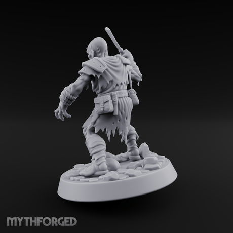 Cleaver Raised Hungry Zombie Brute Miniature for Dungeons and Dragons, Pathfinder or other TTRPGs