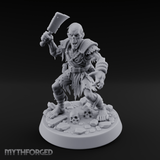 Cleaver Raised Hungry Zombie Brute Miniature for Dungeons and Dragons, Pathfinder or other TTRPGs