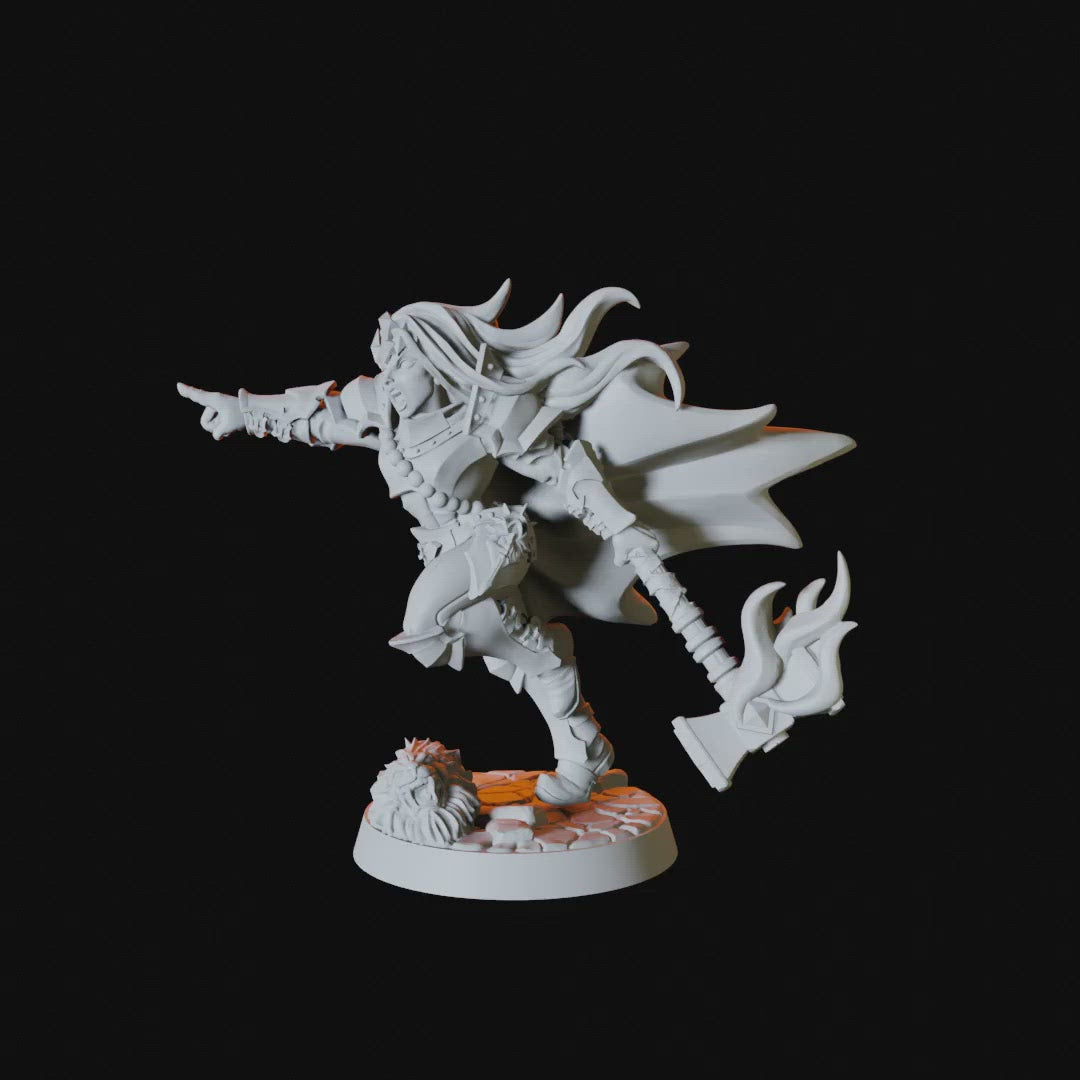 Female Human Warrior Miniature for Dungeons and Dragons - Myth Forged