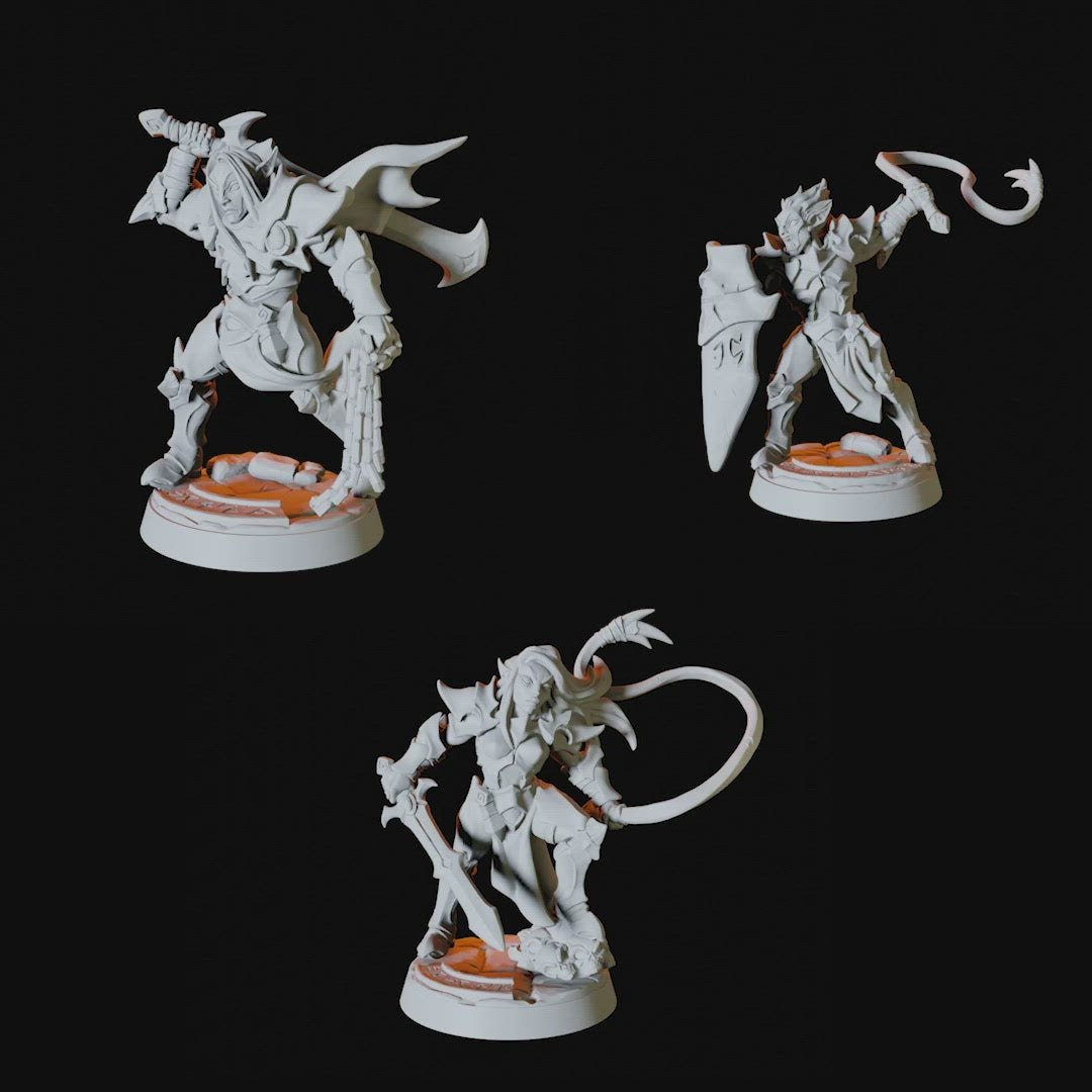 Drow or Elf Army - Six Soldier Miniatures for Dungeons and Dragons - Myth Forged