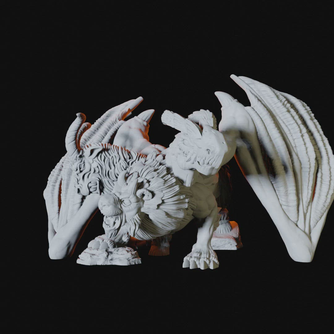 Chimera Miniature for Dungeons and Dragons - Myth Forged