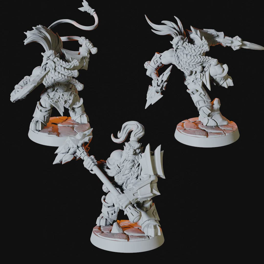 Fire Dwarf Army - Six Miniatures