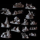 15 Forest Scatter Terrain Miniatures Miniature for Dungeons and Dragons, Pathfinder or other TTRPGs