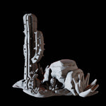 Rock and Cactus - Desert Scatter Terrain Miniature for Dungeons and Dragons - Myth Forged