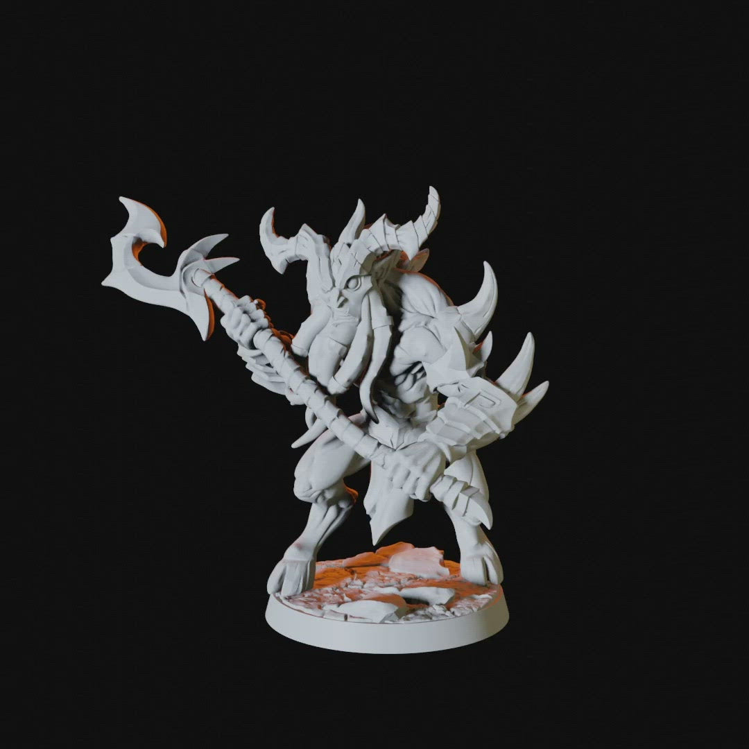 Two Demonic Warrior Miniatures for Dungeons and Dragons - Myth Forged