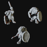 Three Ratfolk Warriors Miniatures for Dungeons and Dragons - Myth Forged