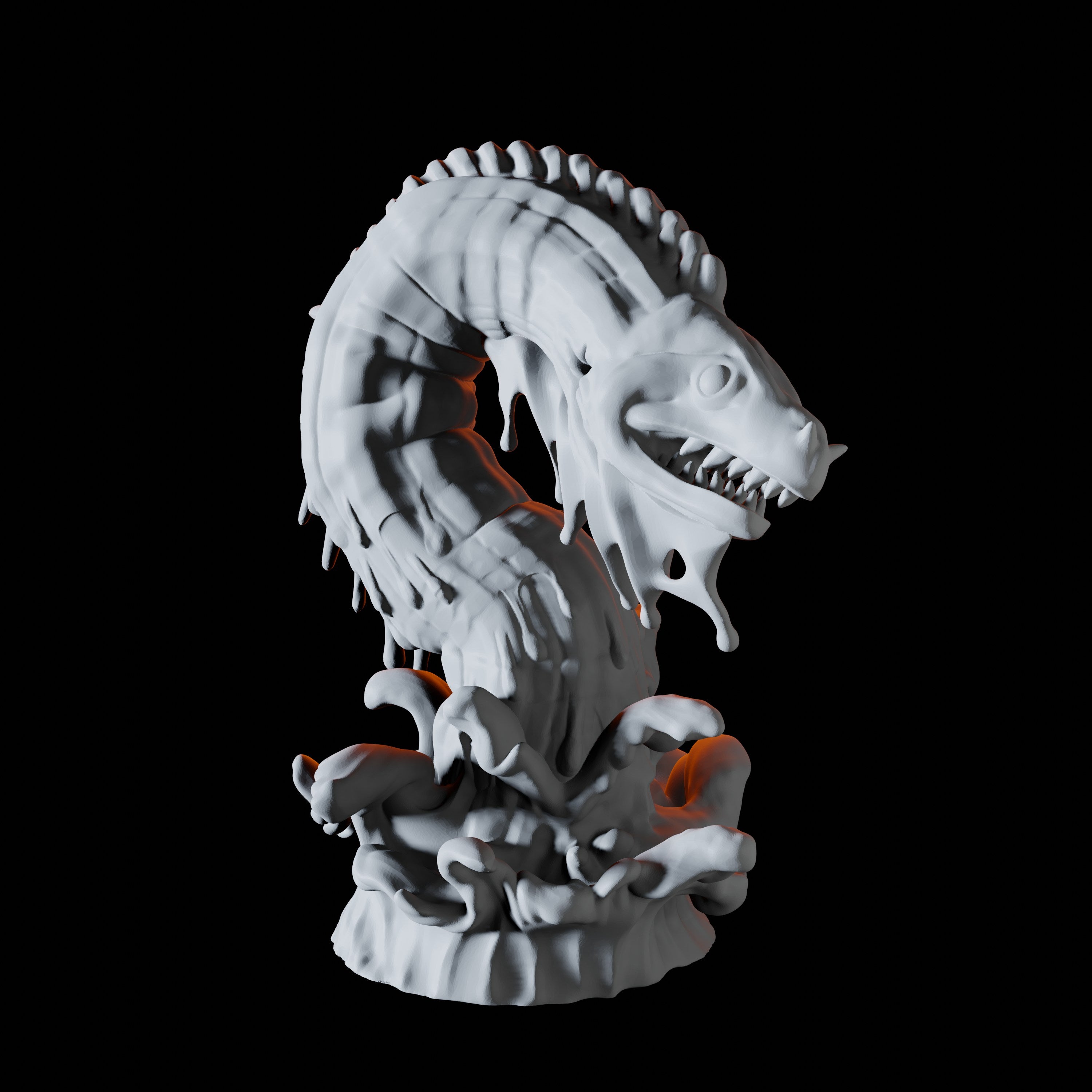 Elemental Eel Miniature for Dungeons and Dragons - Myth Forged