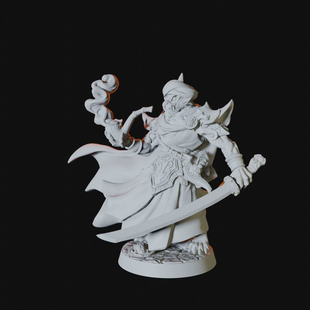 Tabaxi Mercenary Miniature for Dungeons and Dragons - Myth Forged