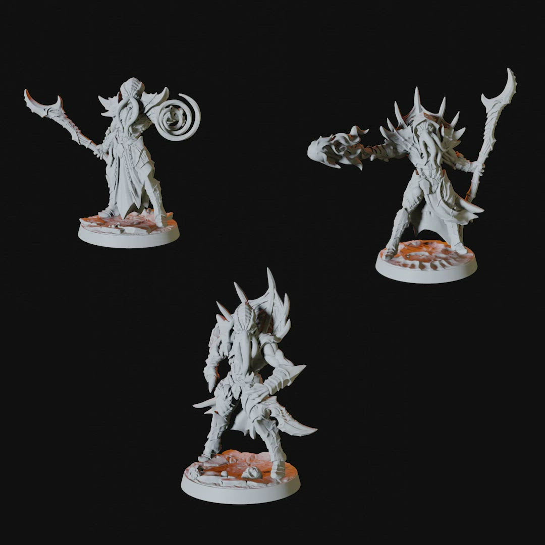 Six Mind Flayer Miniatures for Dungeons and Dragons - Myth Forged