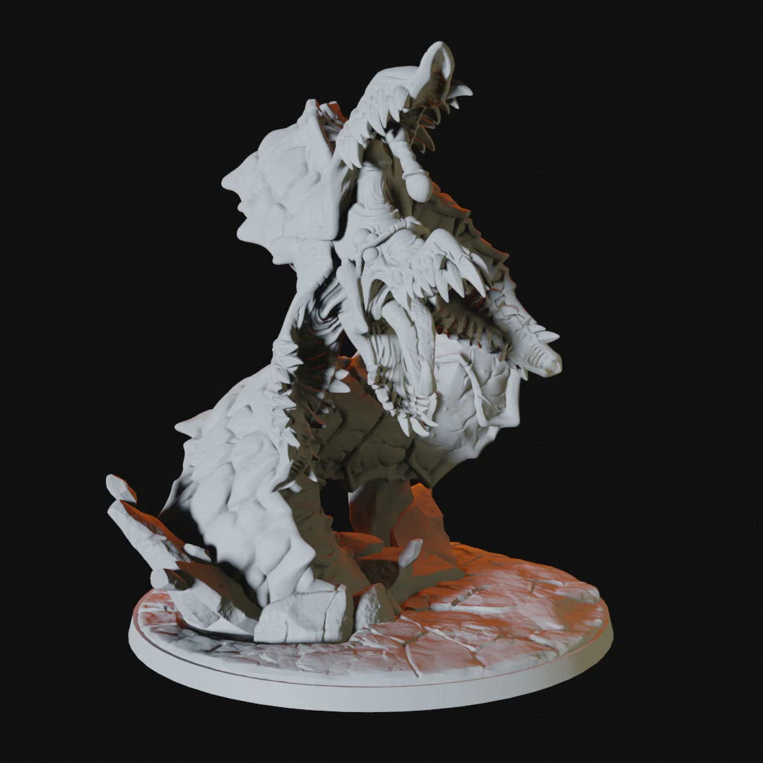 Purple Worm Miniature for Dungeons and Dragons - Myth Forged