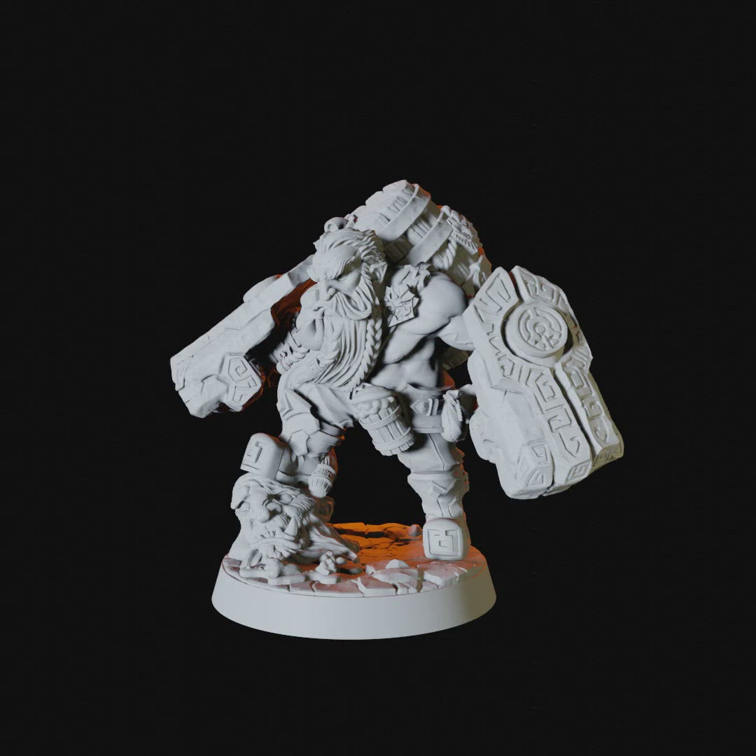 Dwarf Fighter Miniature for Dungeons and Dragons - Myth Forged