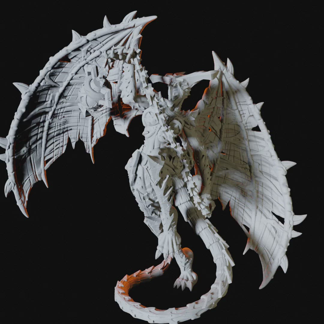 Faceless Winged Demon Miniature for Dungeons and Dragons - Myth Forged