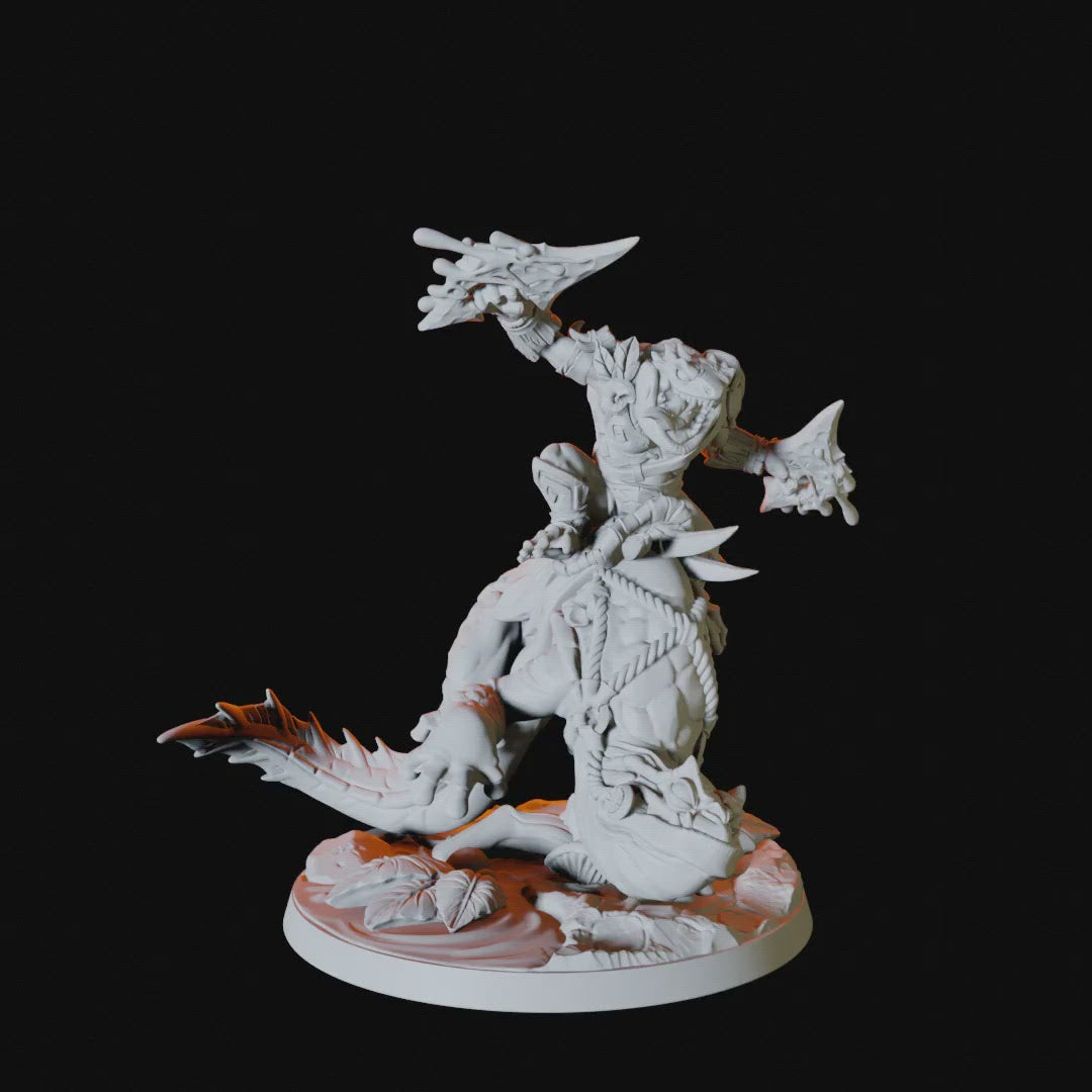Bullywug Rider Miniature for Dungeons and Dragons - Myth Forged