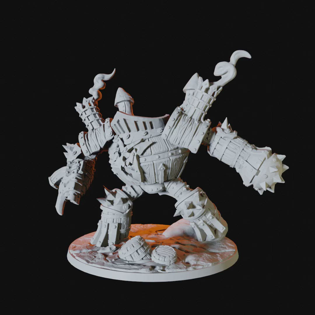 Mechanical Golem Miniature for Dungeons and Dragons - Myth Forged