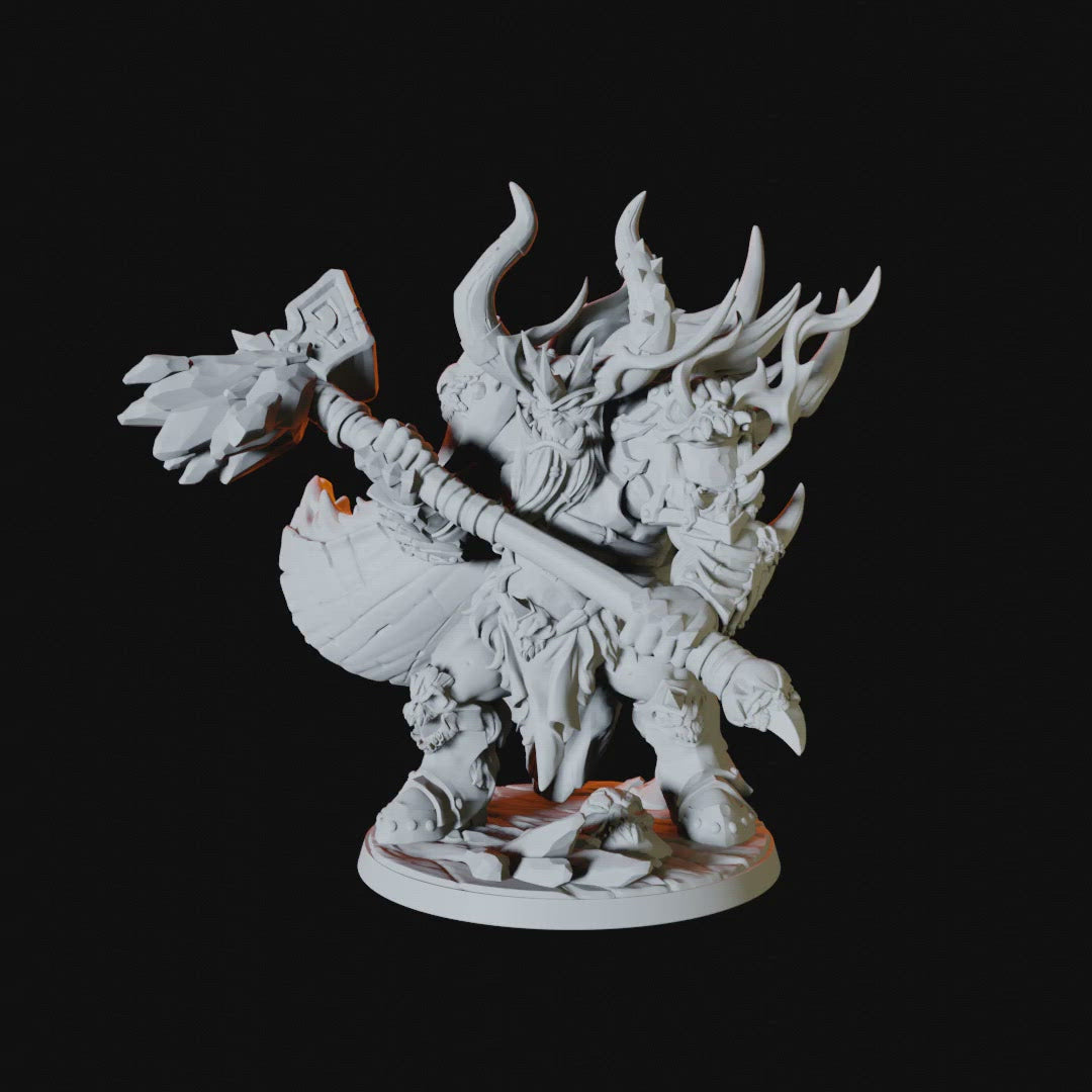 Frost Orc Warchief Miniature for Dungeons and Dragons - Myth Forged