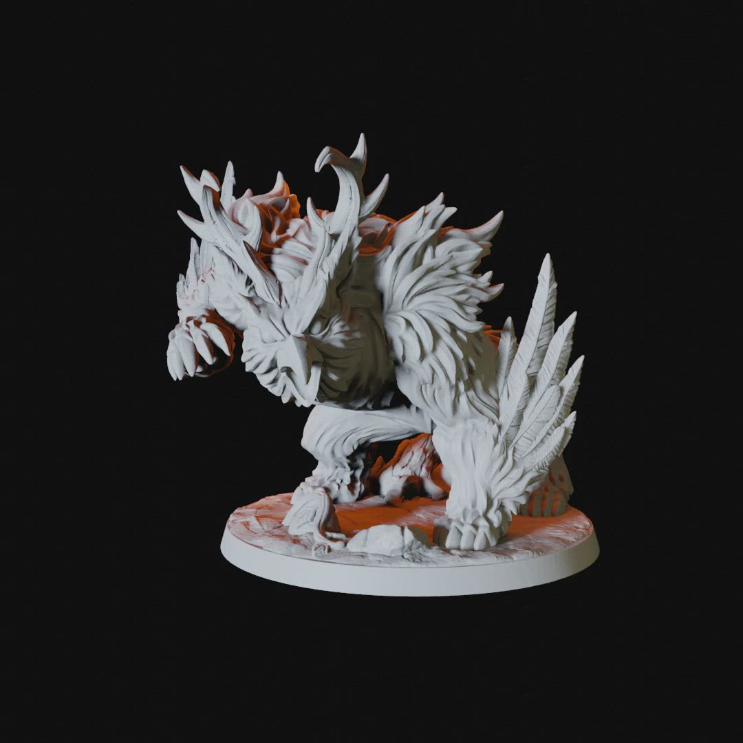 Owlbear Miniature for Dungeons and Dragons - Myth Forged