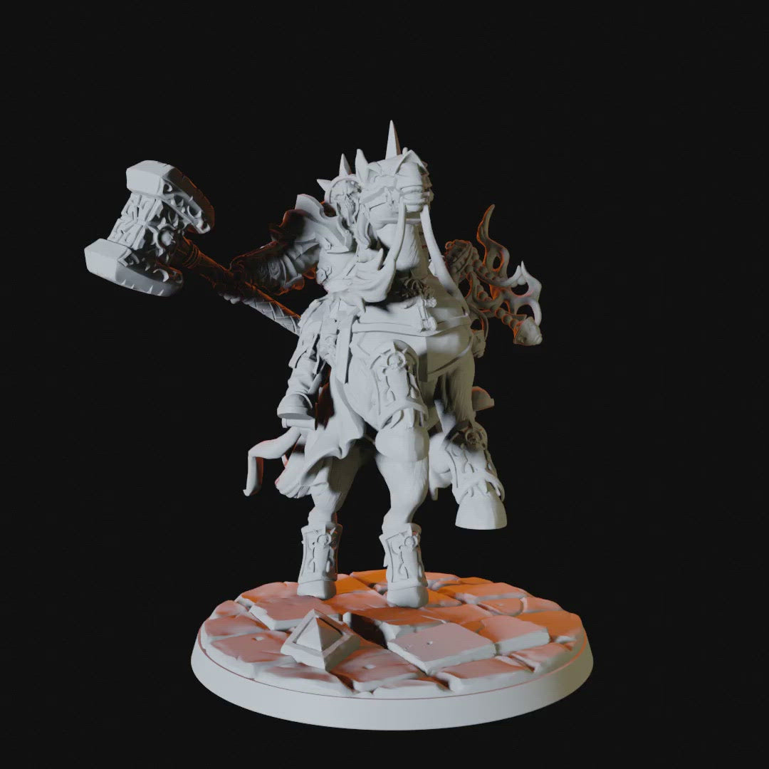 Mounted Paladin Knight Miniature for Dungeons and Dragons - Myth Forged