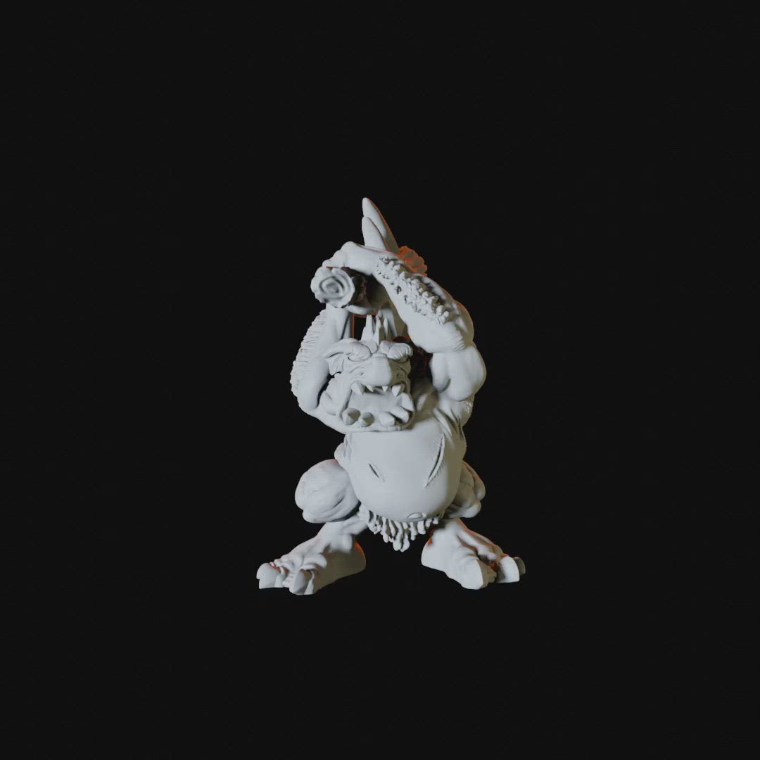 Axe Troll Miniature for Dungeons and Dragons - Myth Forged