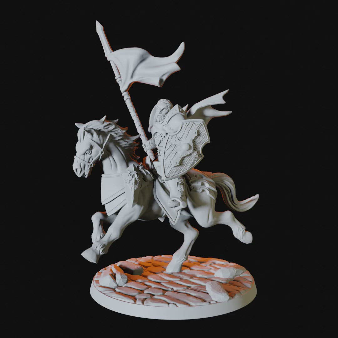 Warhorse and Rider Miniature for Dungeons and Dragons - Myth Forged