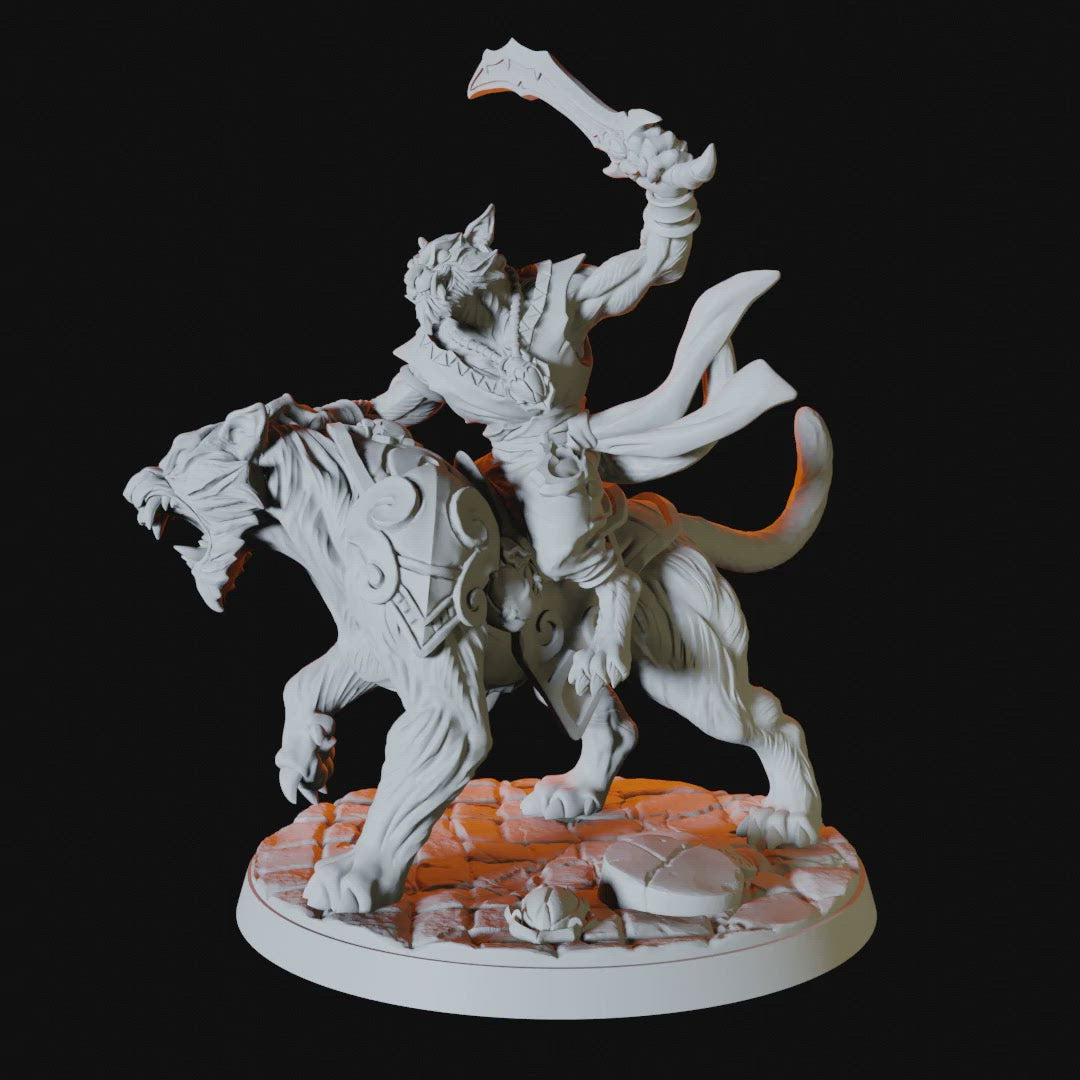 Tabaxi Rider Miniature for Dungeons and Dragons - Myth Forged