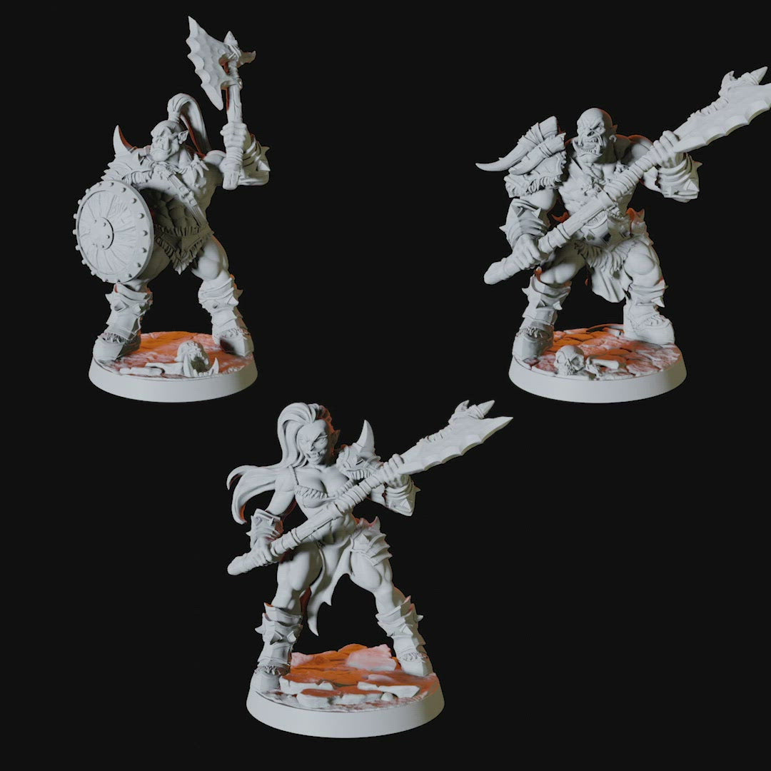 Six Orc Miniatures for Dungeons and Dragons - Myth Forged