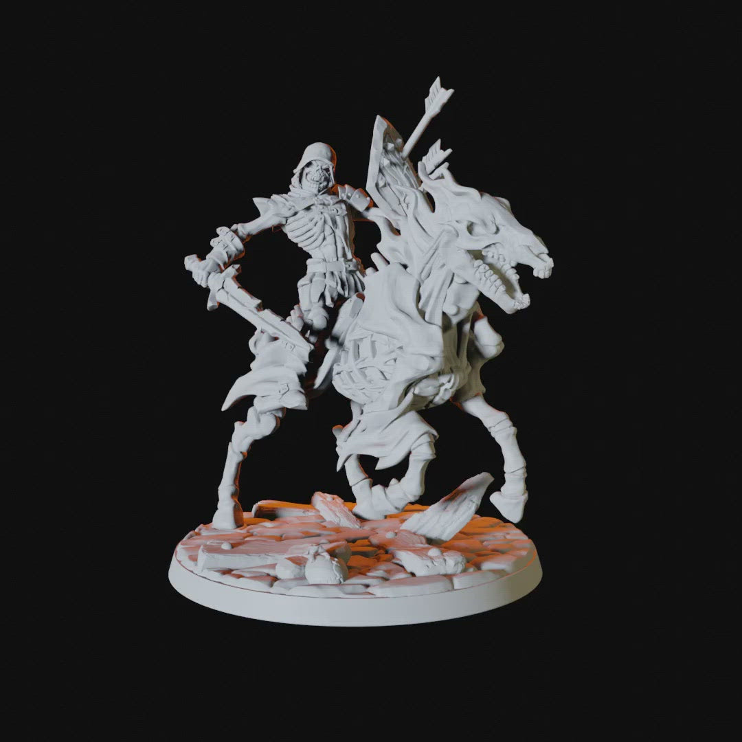 Undead Skeleton Rider Miniature for Dungeons and Dragons - Myth Forged