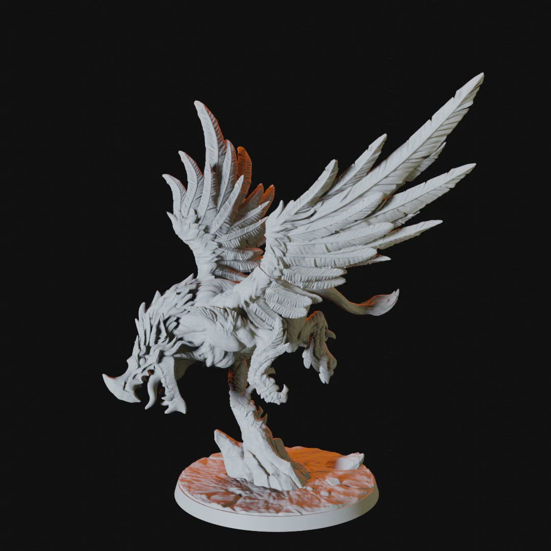 Griffon Miniature for Dungeons and Dragons - Myth Forged