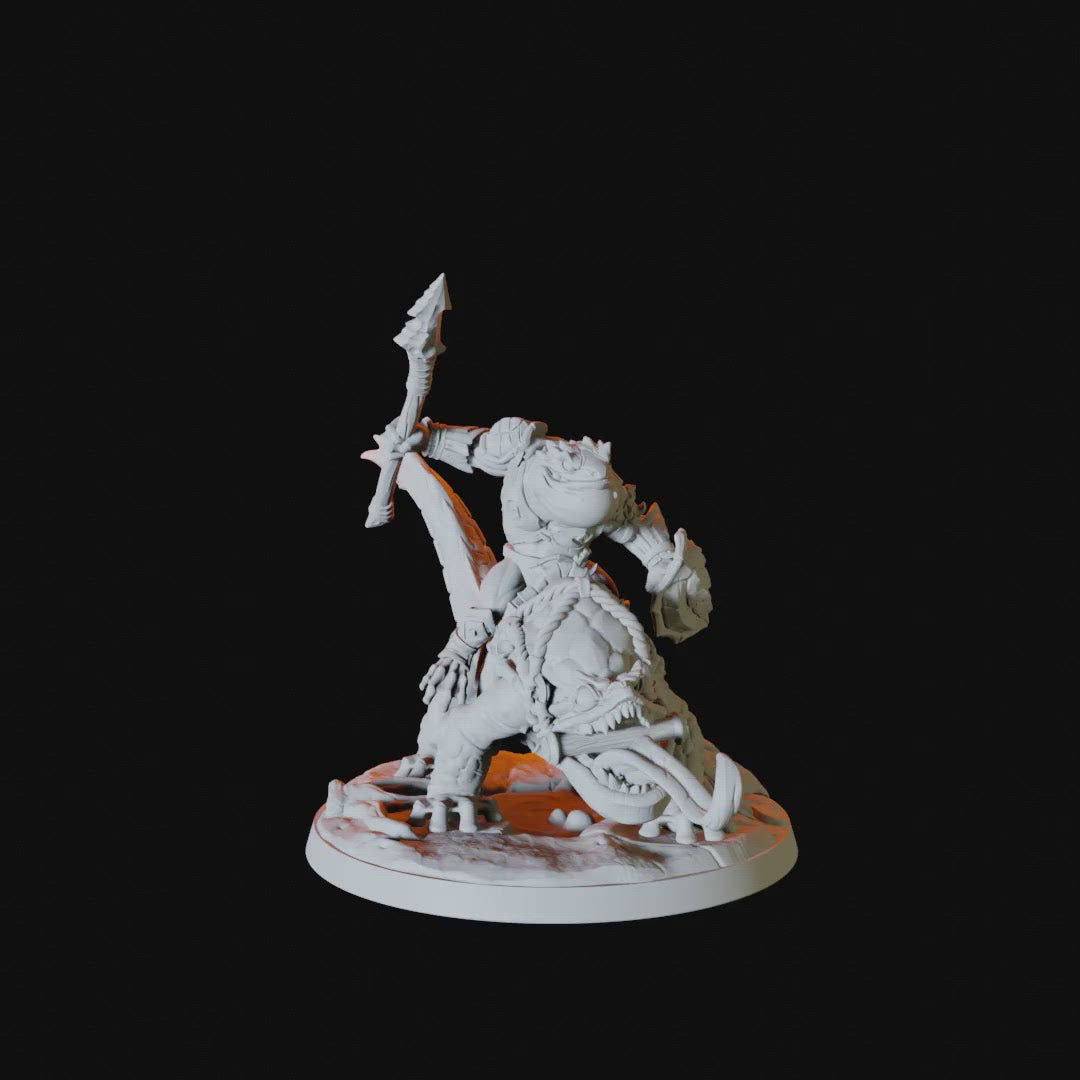 Bullywug Rider Miniature for Dungeons and Dragons - Myth Forged