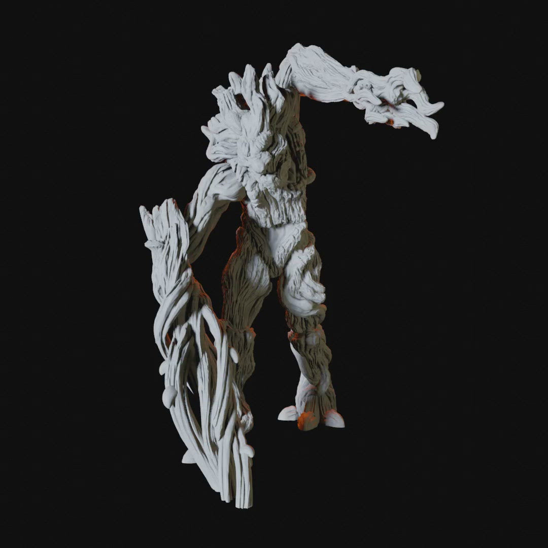 Attacking Treant Miniature for Dungeons and Dragons - Myth Forged