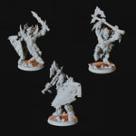 Five Frost Orc Miniatures for Dungeons and Dragons - Myth Forged