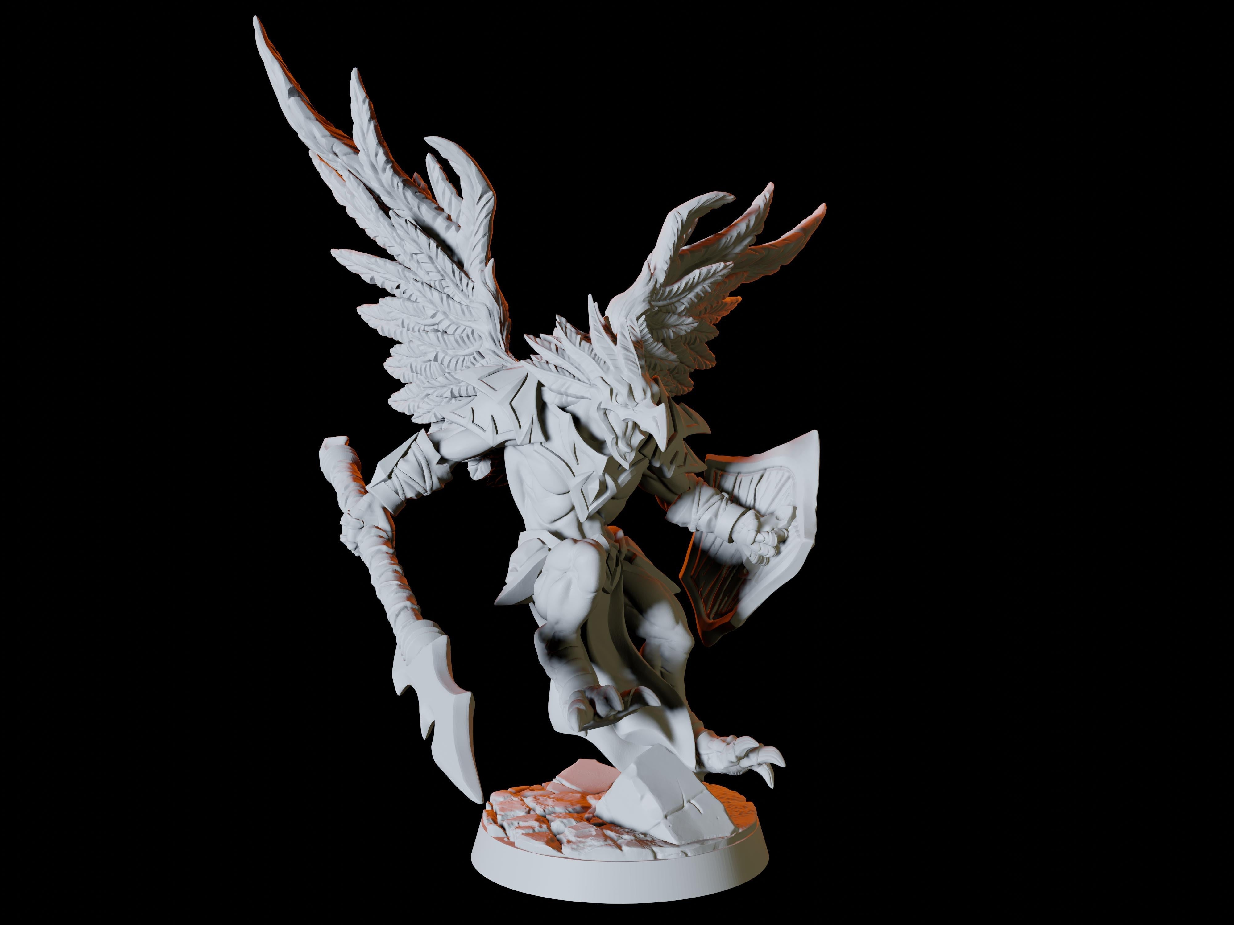 Aarakocra Miniatures for Dungeons and Dragons. There are six soldiers, printed by Myth Forged