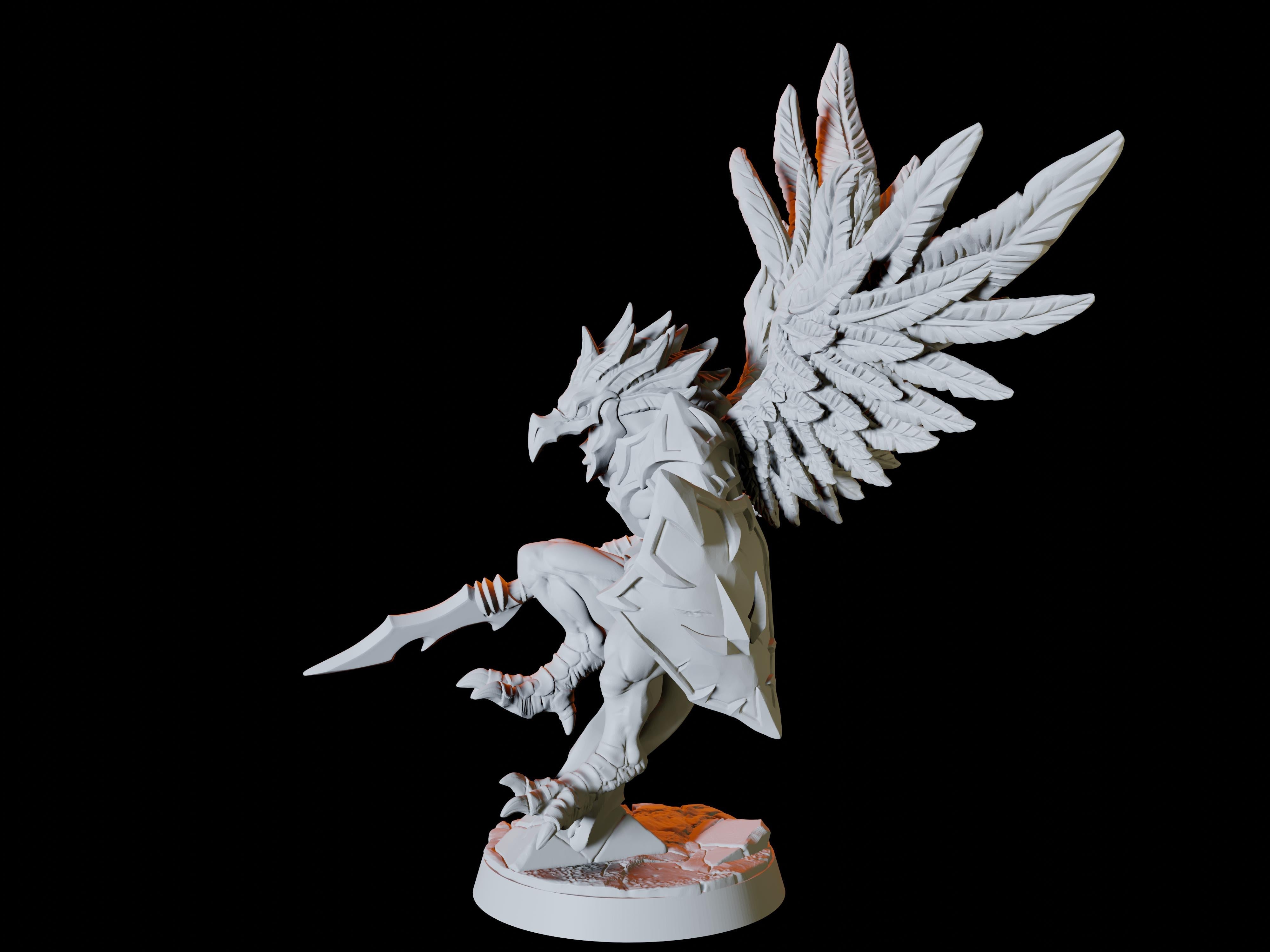 Aarakocra Miniatures for Dungeons and Dragons. There are six soldiers, printed by Myth Forged