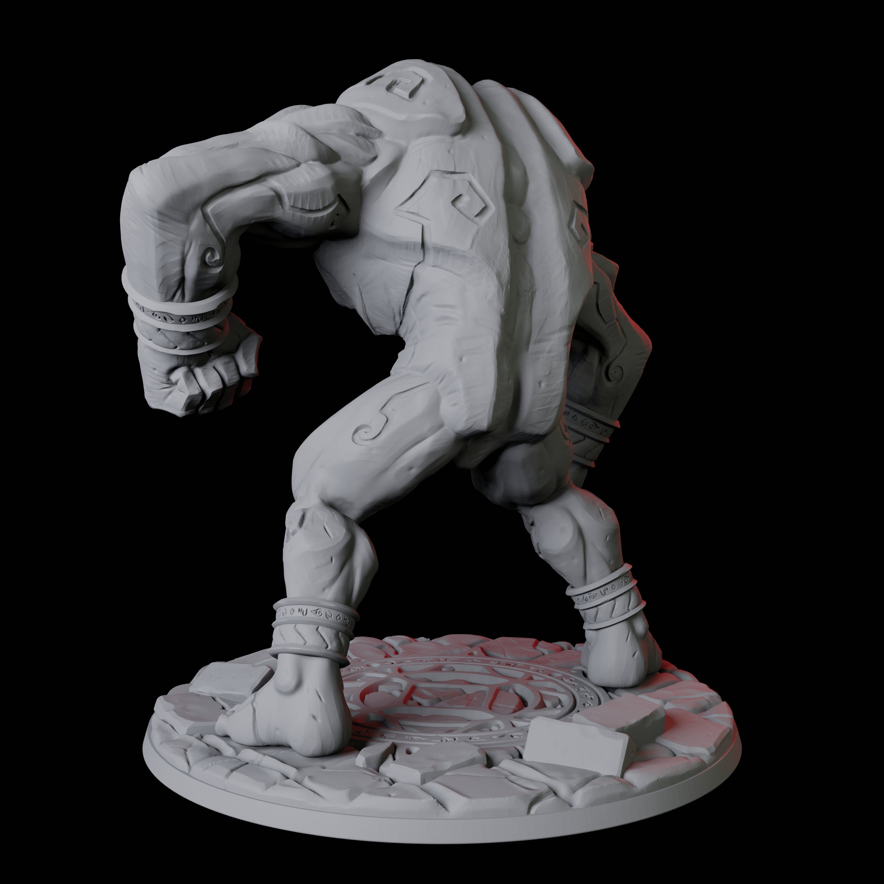 Activated Stone Golem Miniature for Dungeons and Dragons, Pathfinder or other TTRPGs