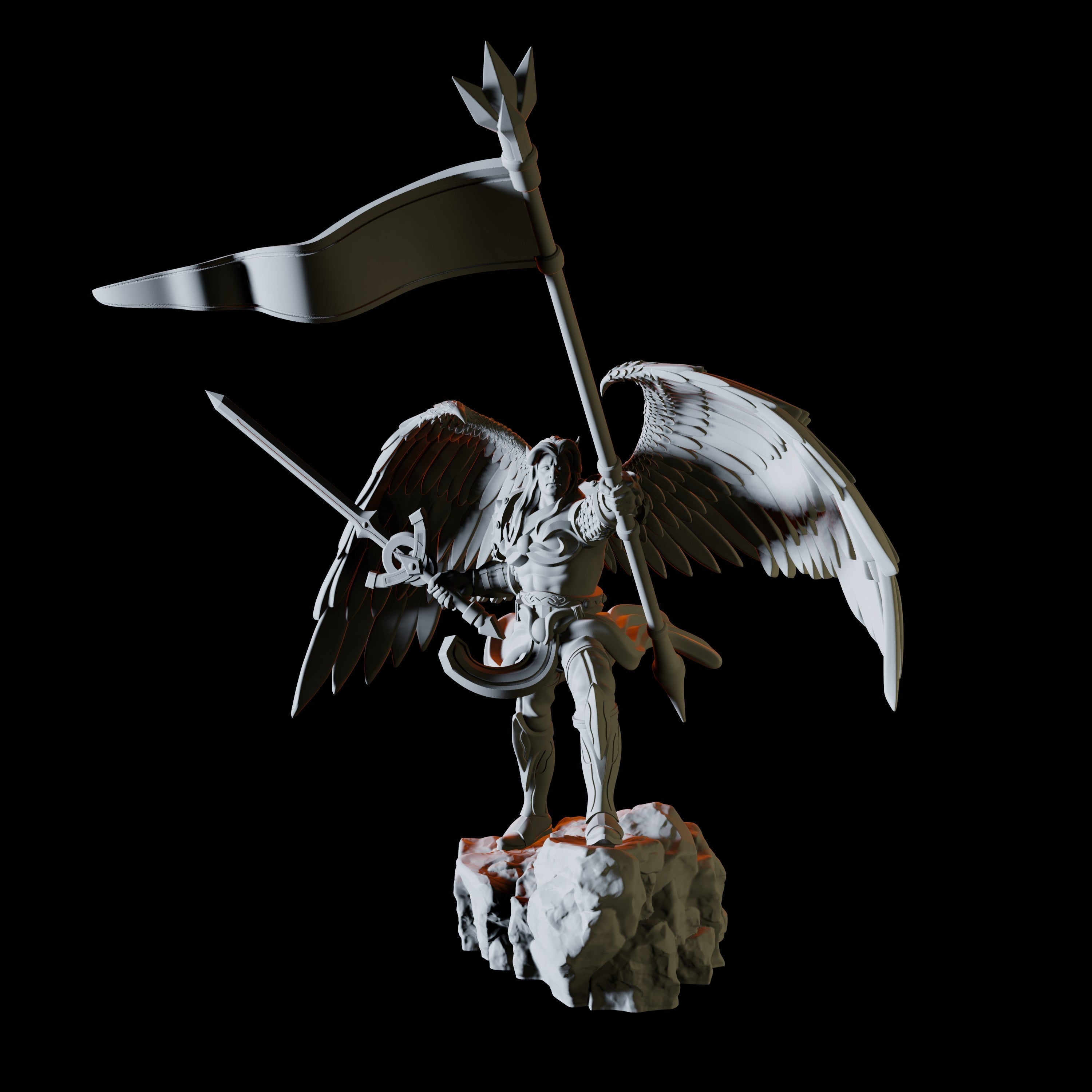 Angel Battle Leader Miniature for Dungeons and Dragons - Myth Forged