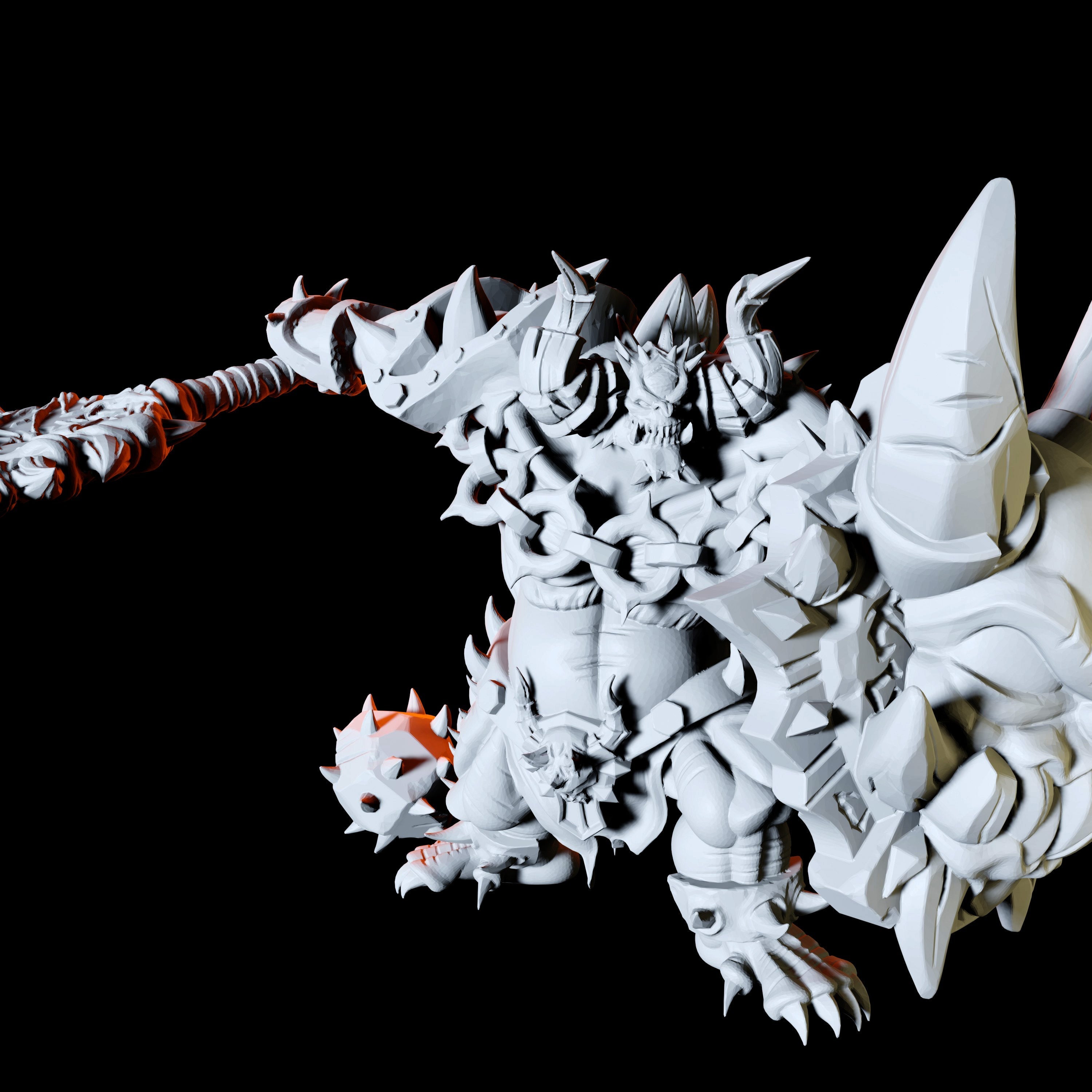 Armoured Pit Fiend Miniature for Dungeons and Dragons - Myth Forged