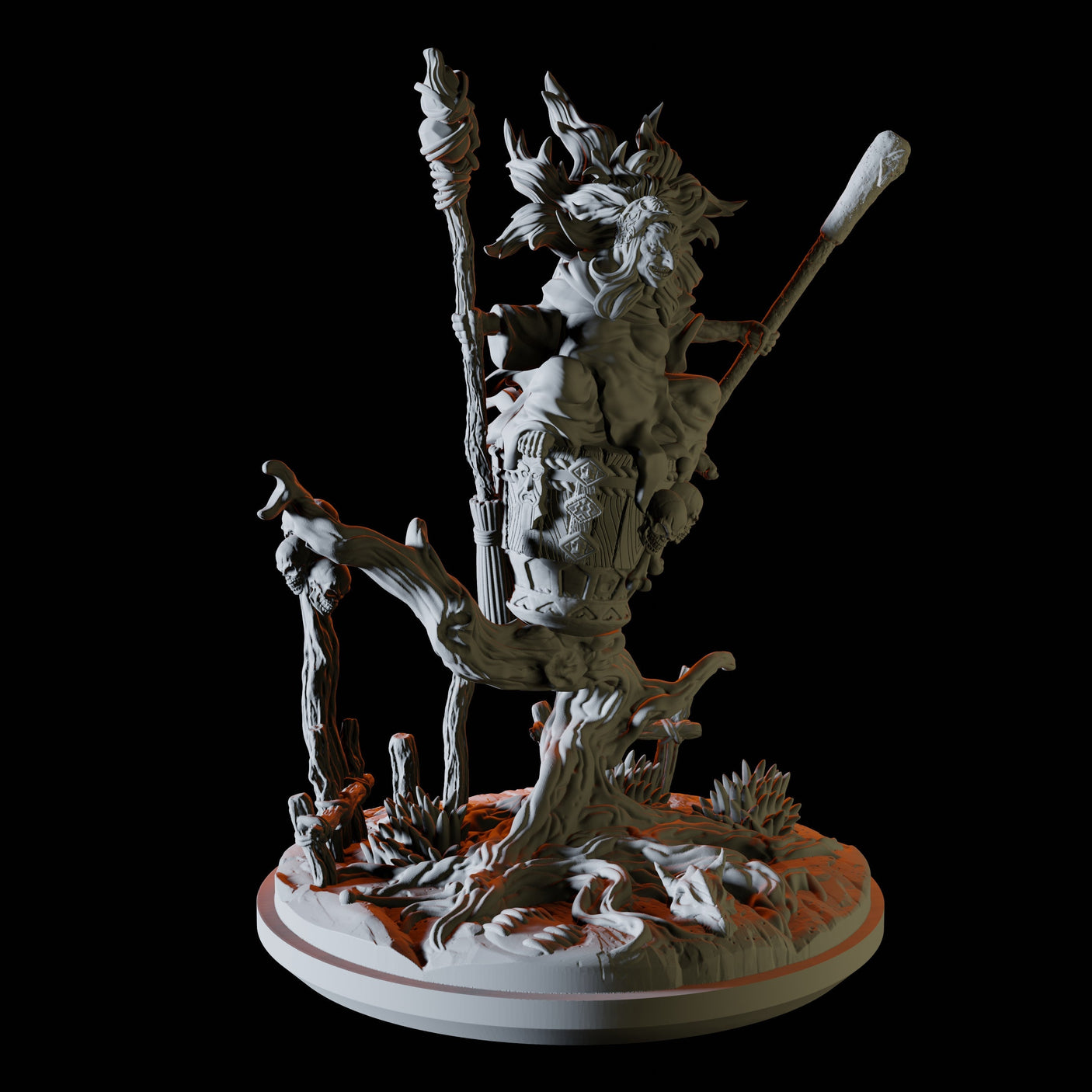 Baba Lysaga Miniature for Dungeons and Dragons, Pathfinder or other TTRPGs