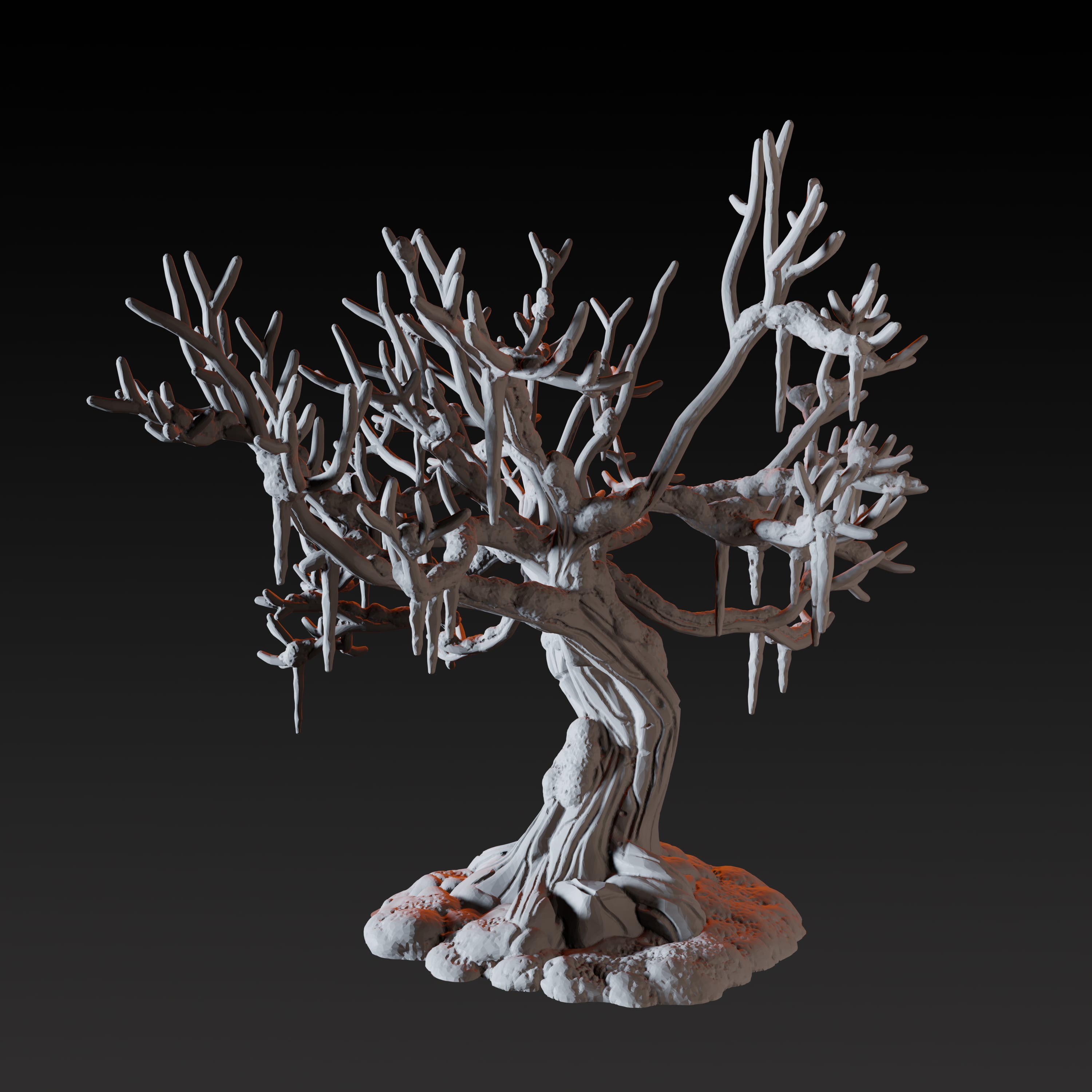 Bald Tree - Arctic Scatter Terrain Miniature for Dungeons and Dragons - Myth Forged