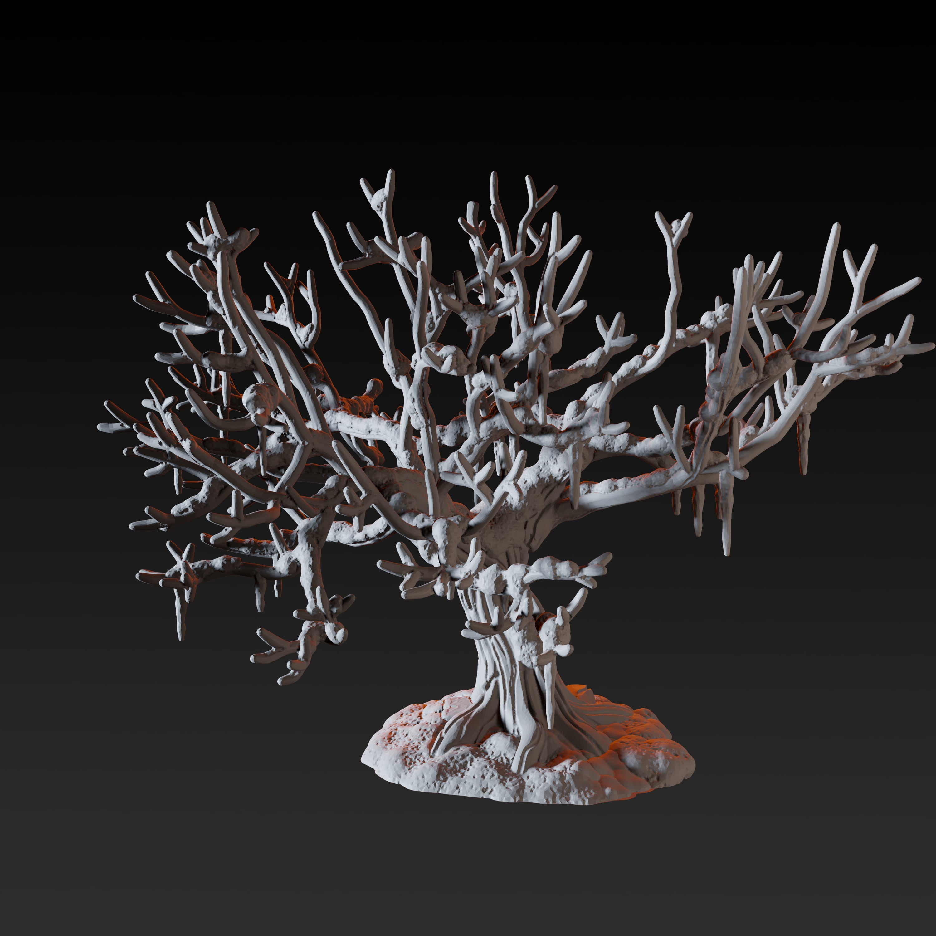Bald Tree - Arctic Scatter Terrain Miniature for Dungeons and Dragons - Myth Forged