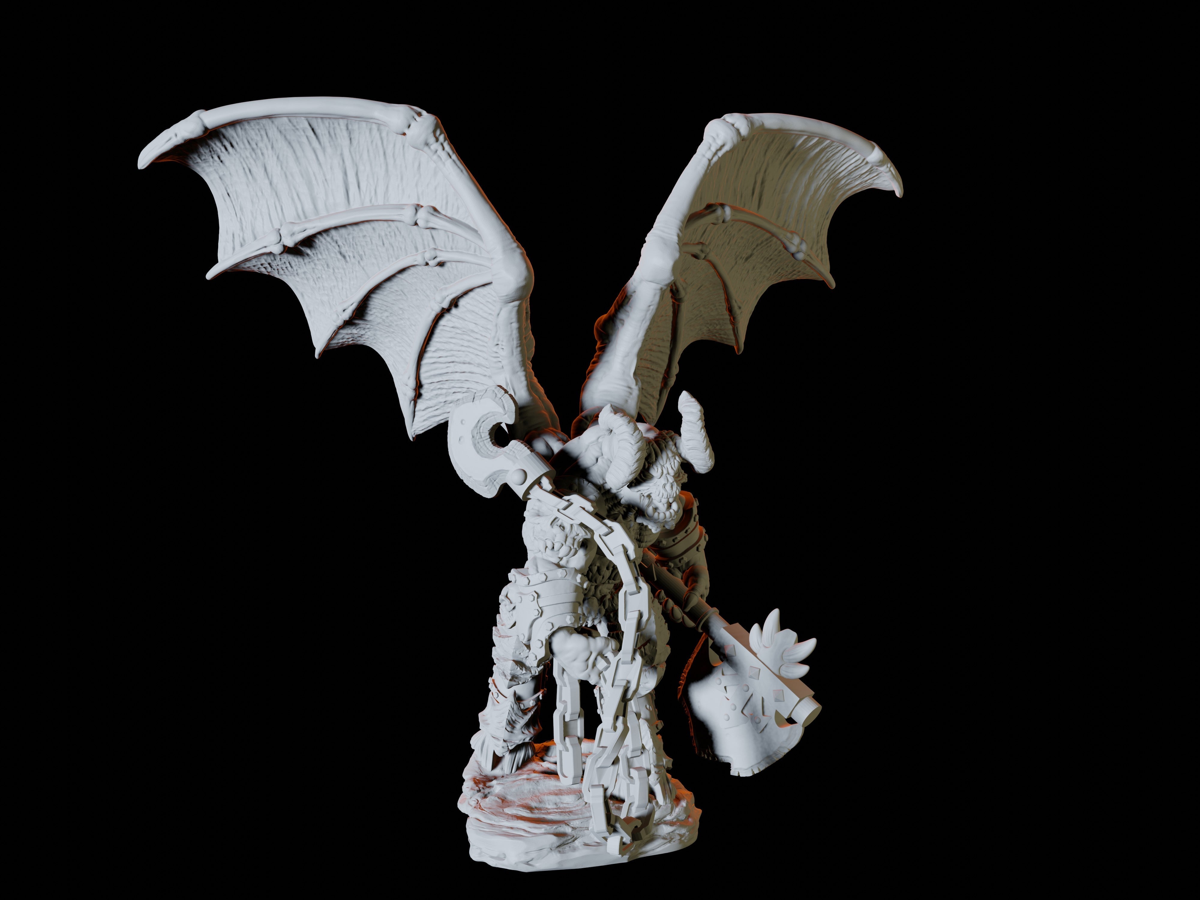 Chained Balor Miniature for Dungeons and Dragons - Myth Forged