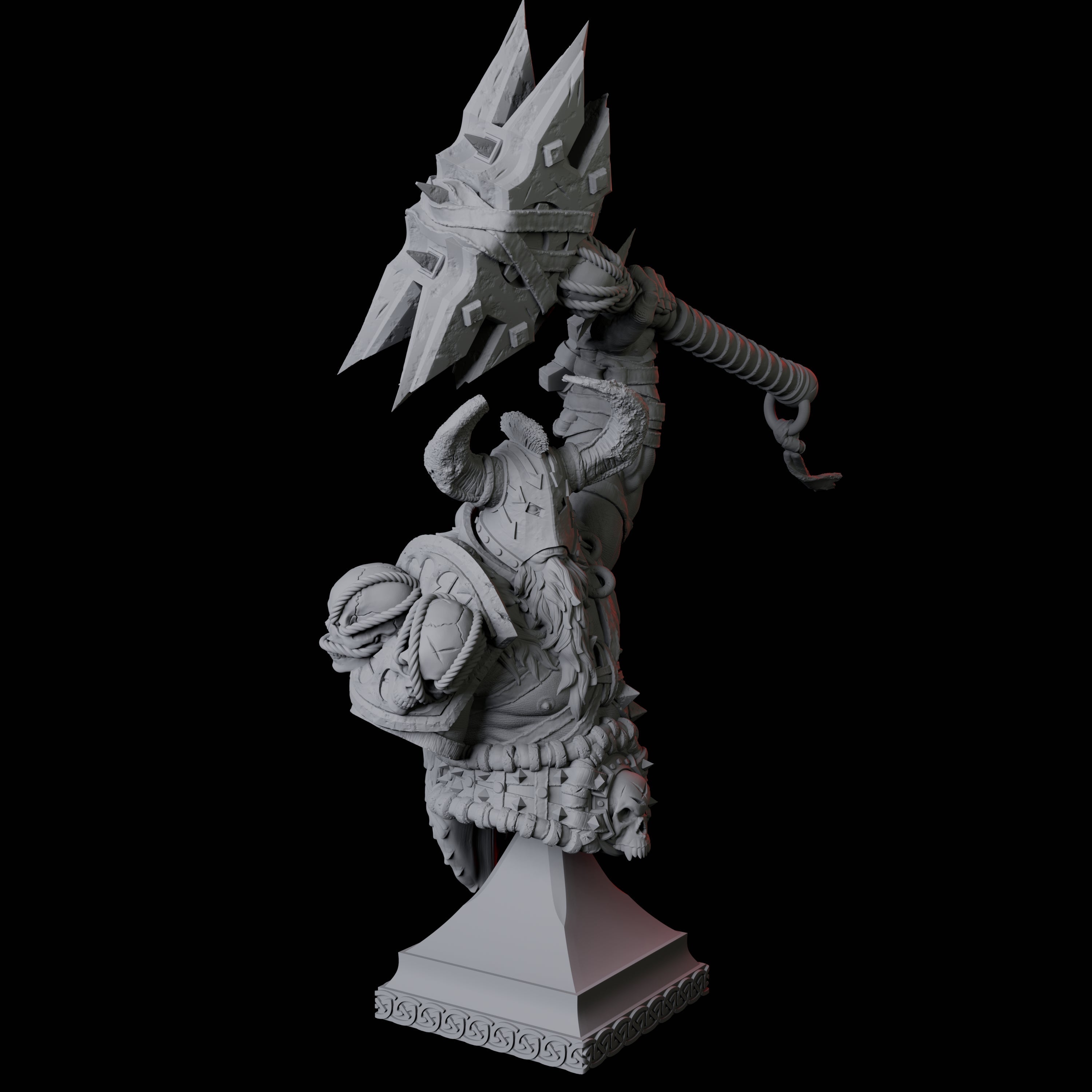 Barbarian Bust Miniature for Dungeons and Dragons