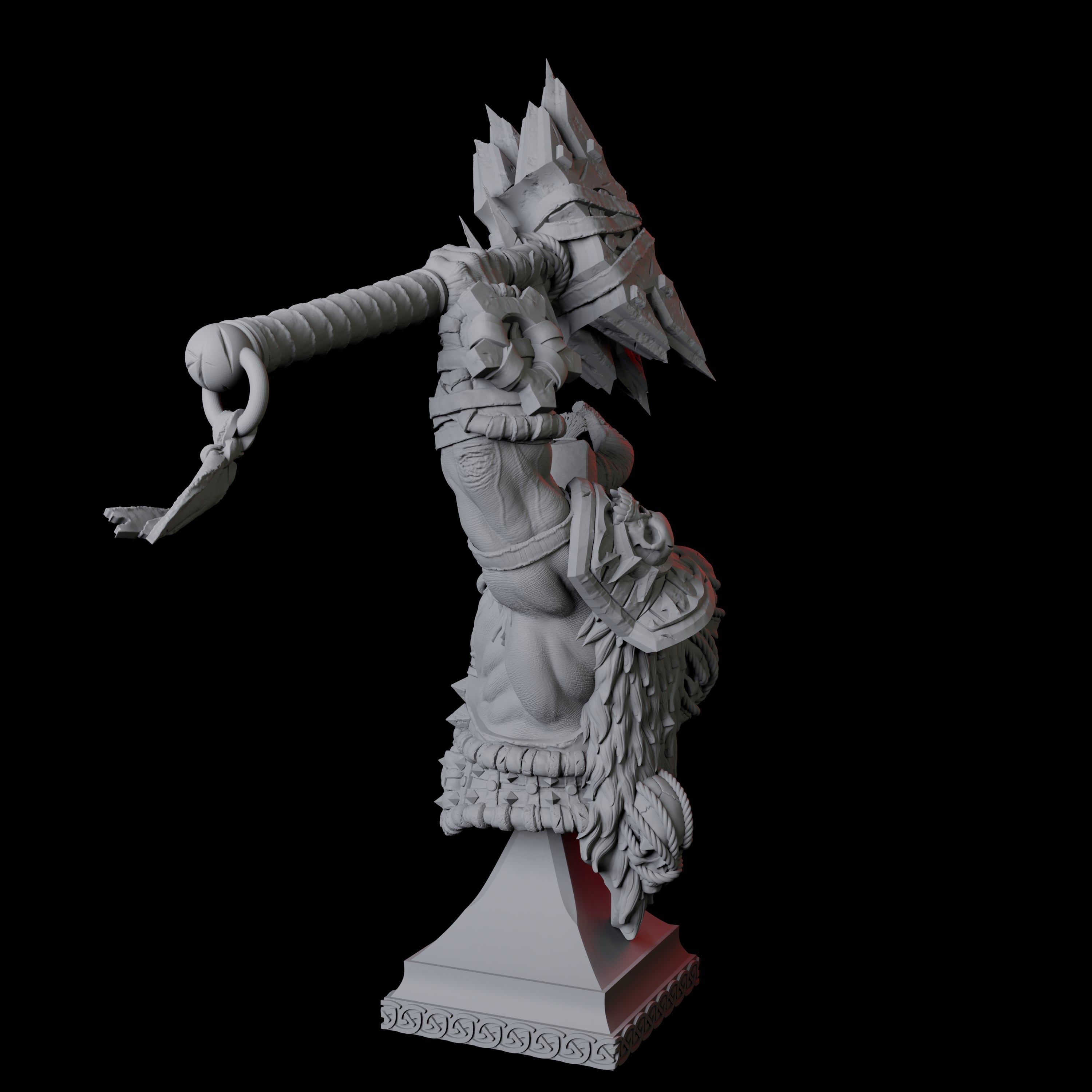 Barbarian Bust Miniature for Dungeons and Dragons