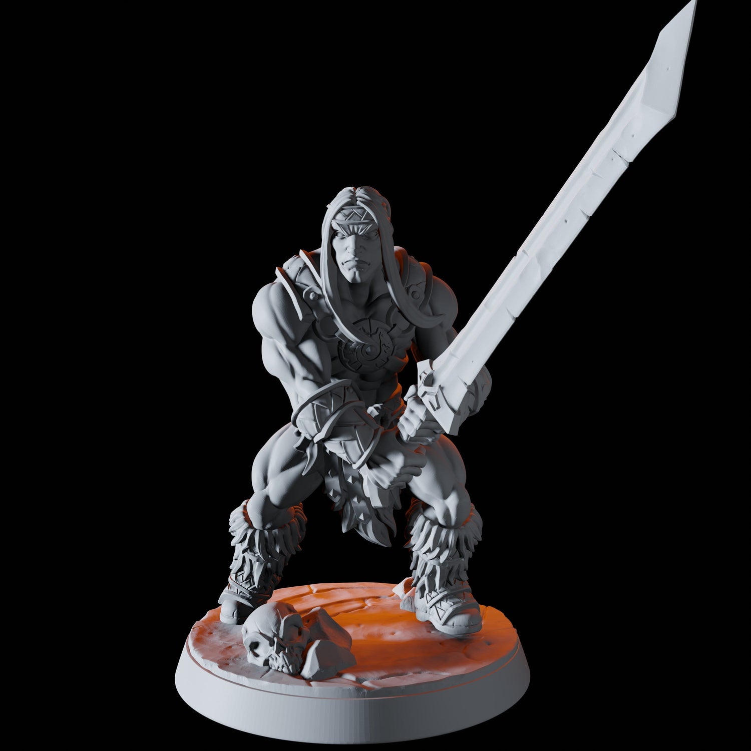 Barbarian Horde - Six Miniatures Miniature for Dungeons and Dragons, Pathfinder or other TTRPGs