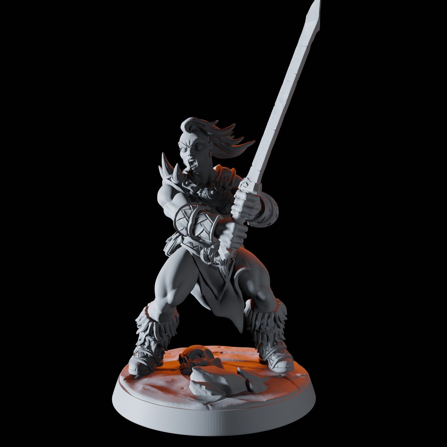 Barbarian Horde - Six Miniatures Miniature for Dungeons and Dragons, Pathfinder or other TTRPGs