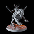 Barbarian on Sabre-Toothed Tiger C Miniature for Dungeons and Dragons, Pathfinder or other TTRPGs