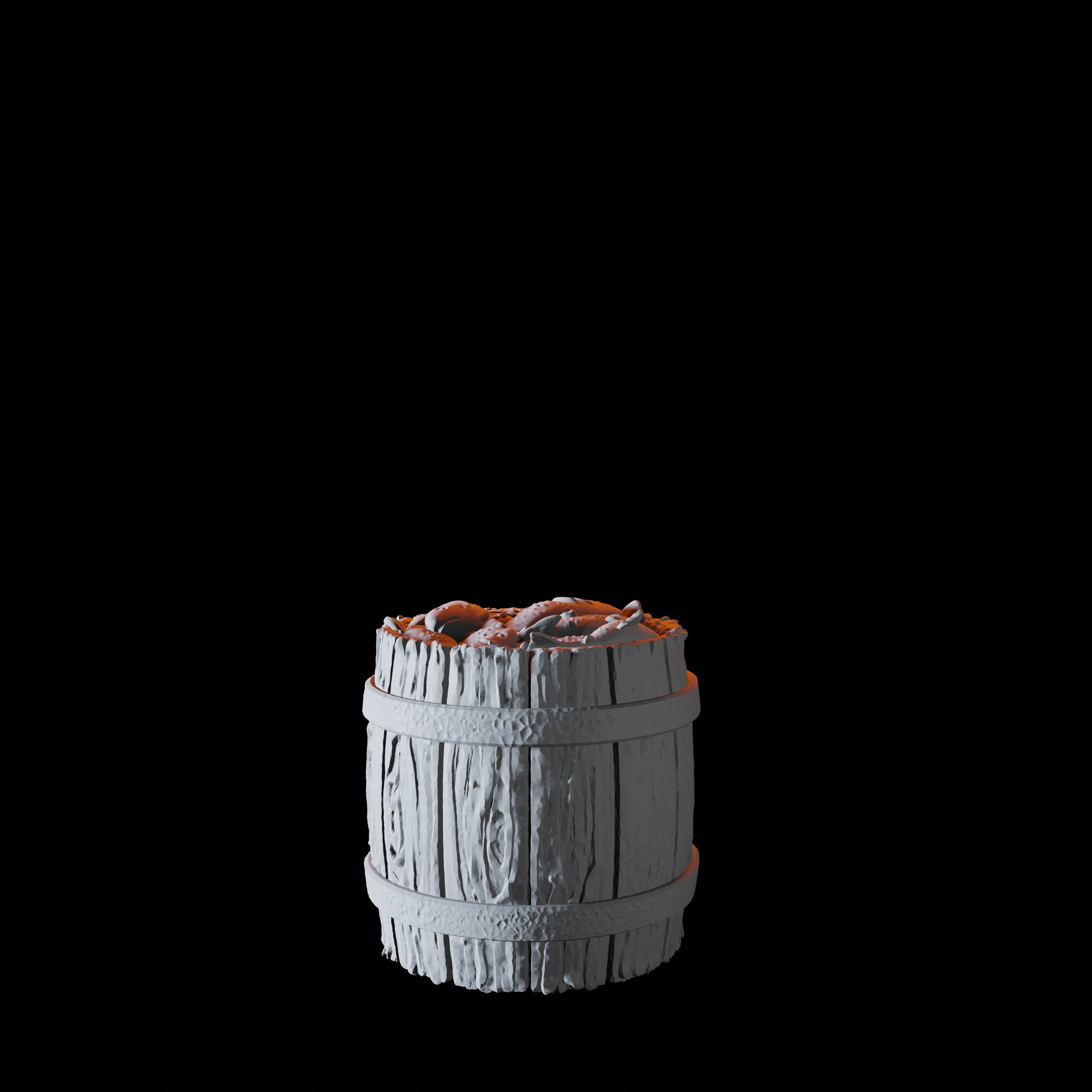 Barrel of Fish - Scatter Terrain Miniature for Dungeons and Dragons - Myth Forged