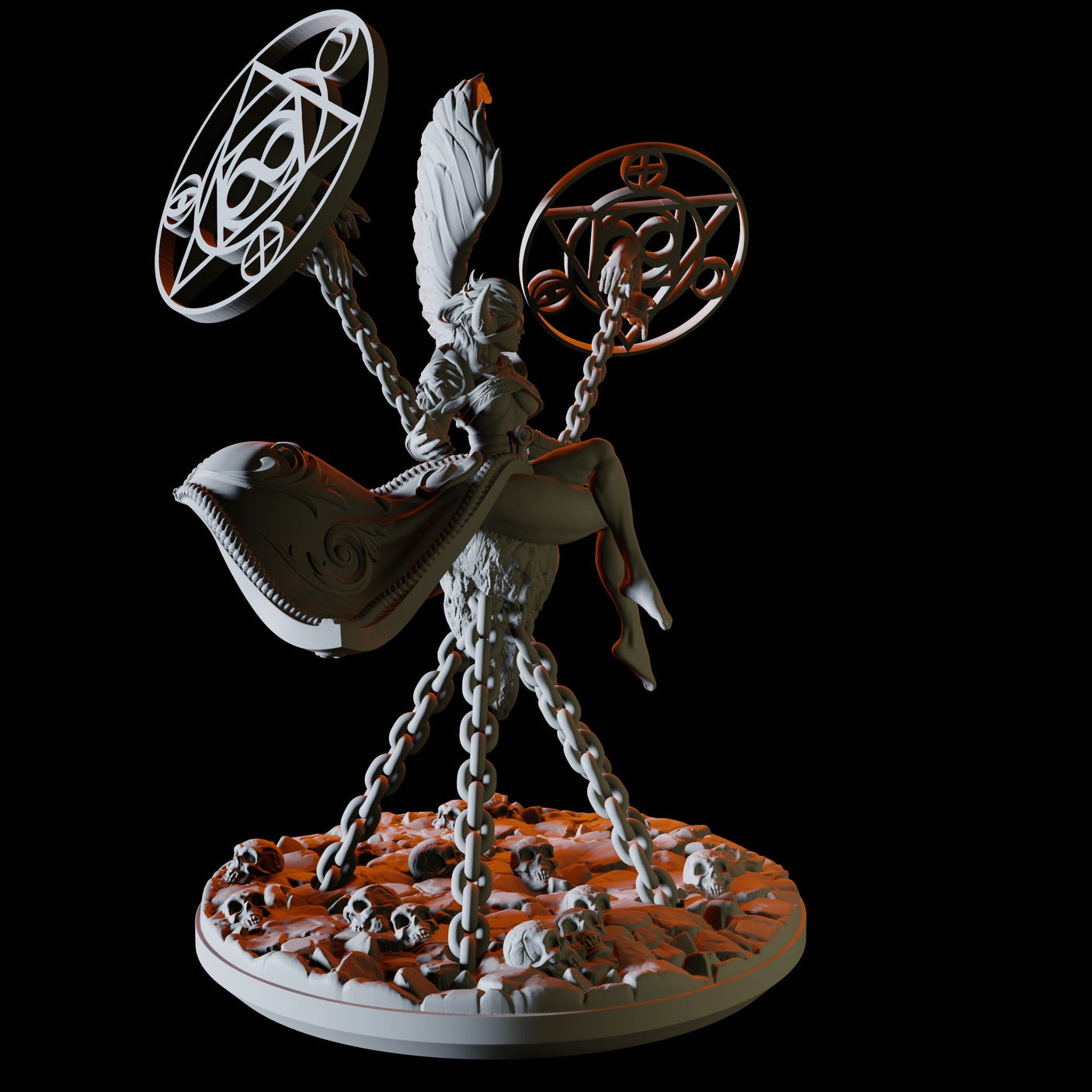 Blind Sorceress Devil Miniature for Dungeons and Dragons, Pathfinder or other TTRPGs