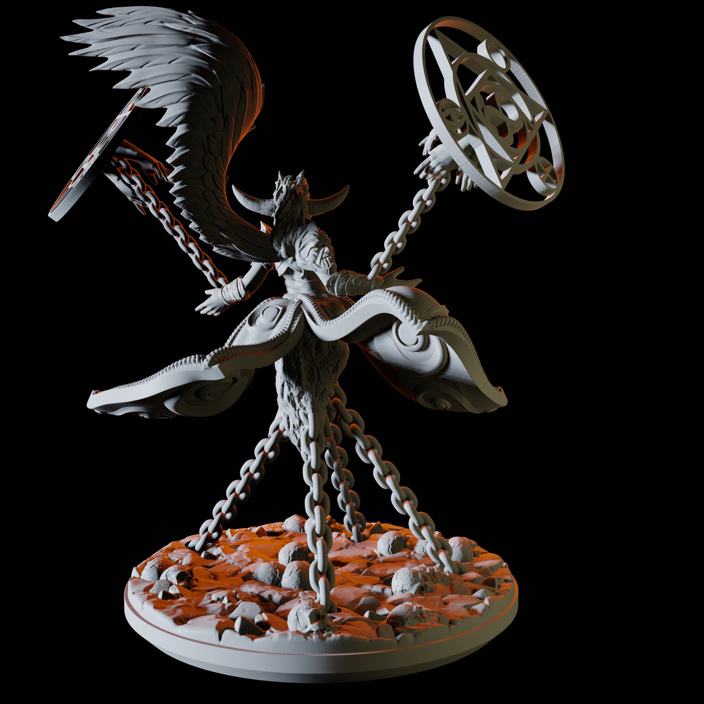 Blind Sorceress Devil Miniature for Dungeons and Dragons, Pathfinder or other TTRPGs