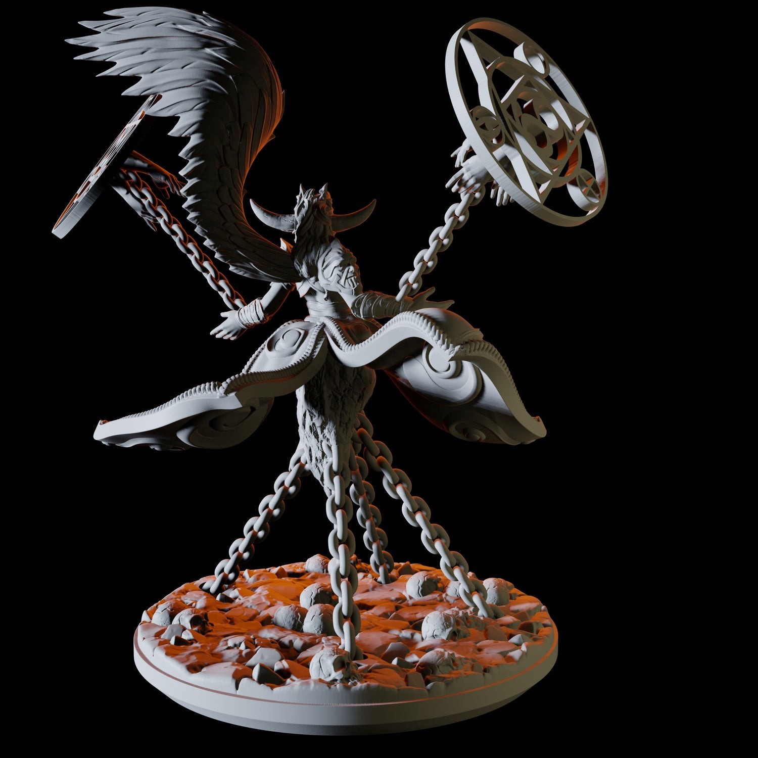 Blind Sorceress Devil Miniature for Dungeons and Dragons, Pathfinder or other TTRPGs