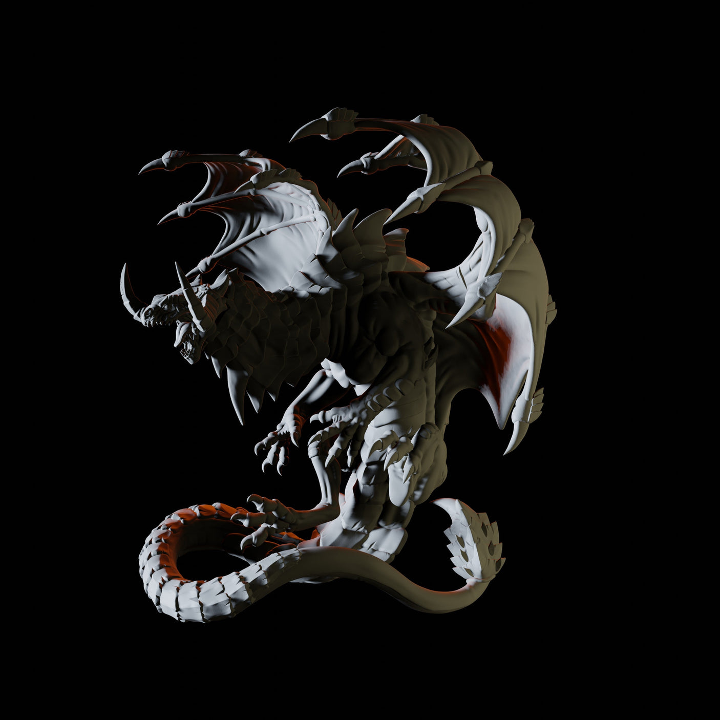 Blue Dragon Miniature for Dungeons and Dragons, Pathfinder or other TTRPGs