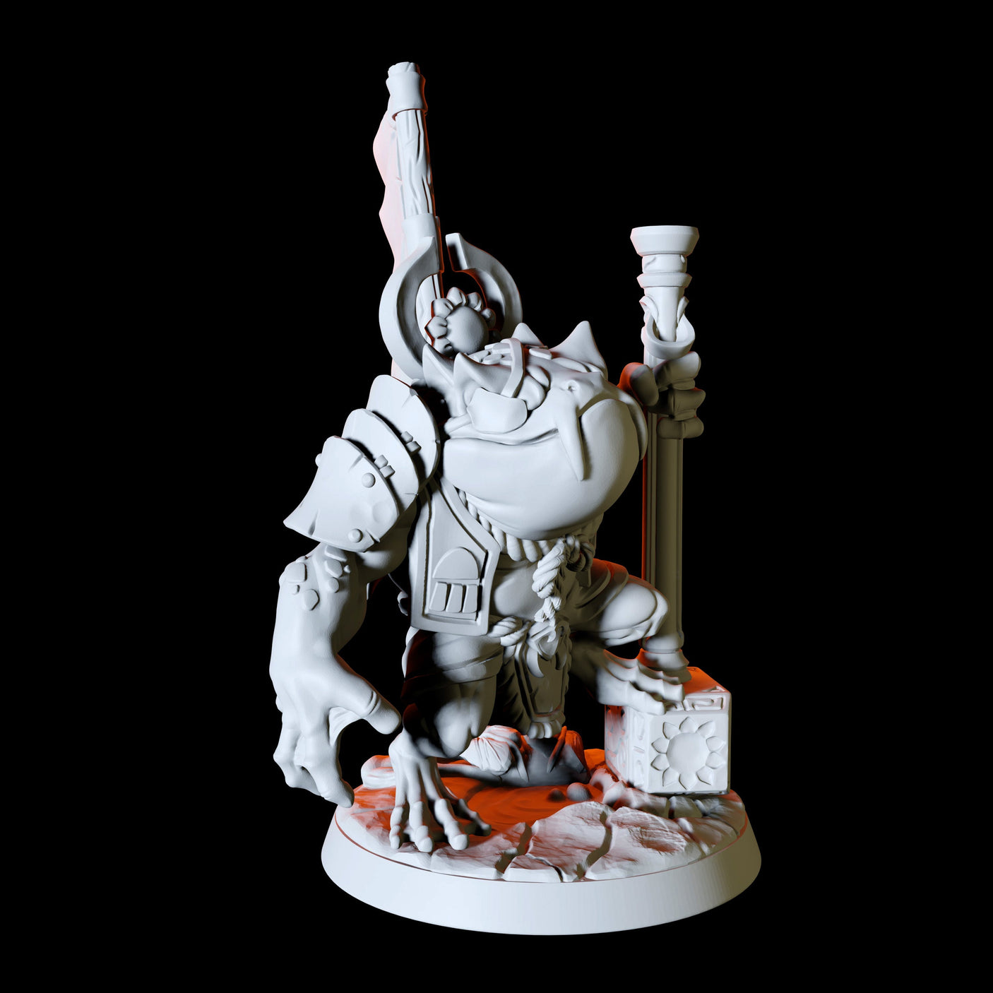Bullywug with a hammer Miniature for Dungeons and Dragons, Pathfinder or other TTRPGs